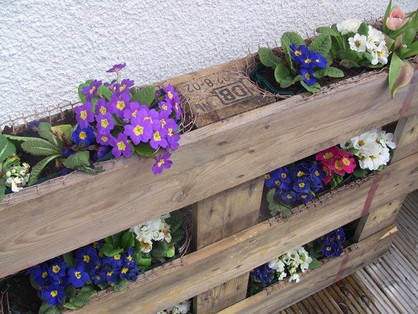 flores madera palet vertical decoracion