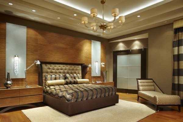 habitación lujosa madera marrón beige