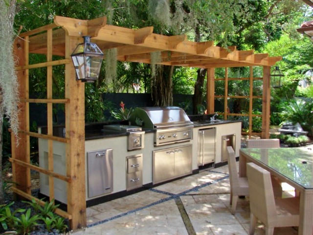 idea cocina exterior muebles acero perfecta