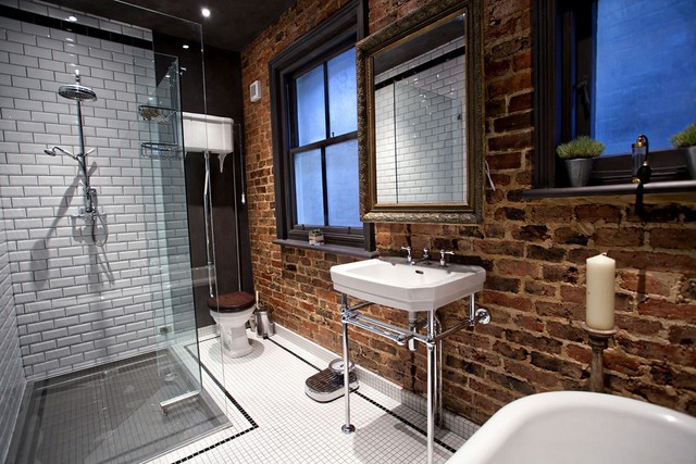 ideas ladrillo estilo rustico casa moderna baño