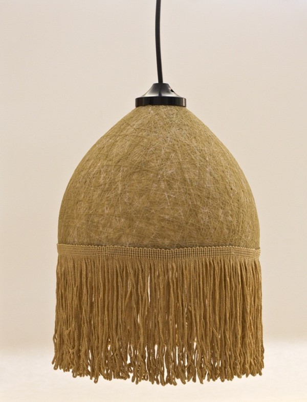 lampara flecos manton beige flamenco