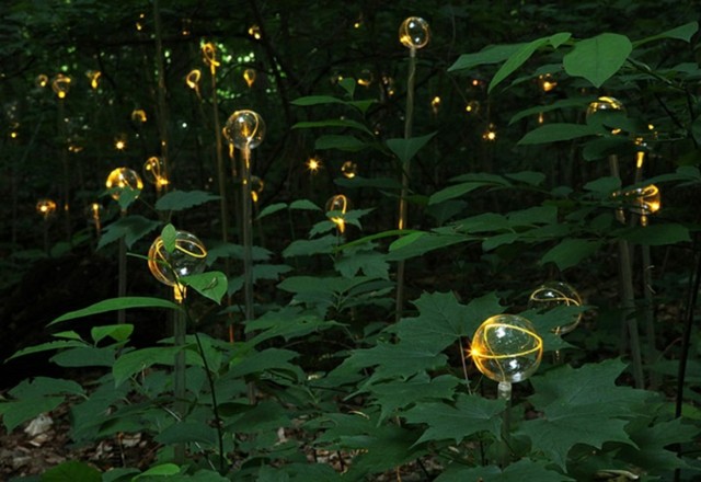 luces bolas jardin originales amarillas