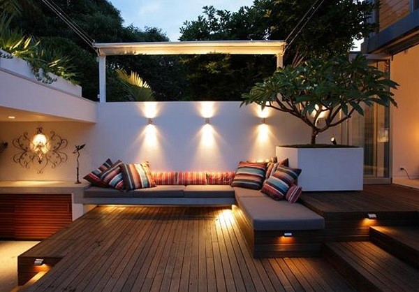 luminaria plataforma madera moderno iluminacion