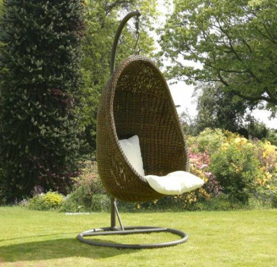 metal silla columpios patio tumbona mimbre