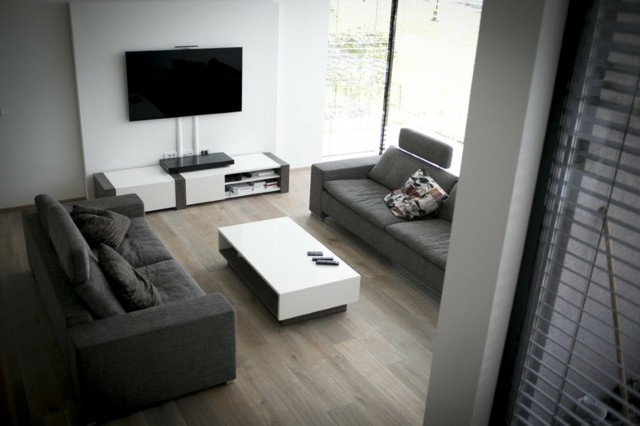 minimalista moderno muebles gris mesa blanca diseño baja