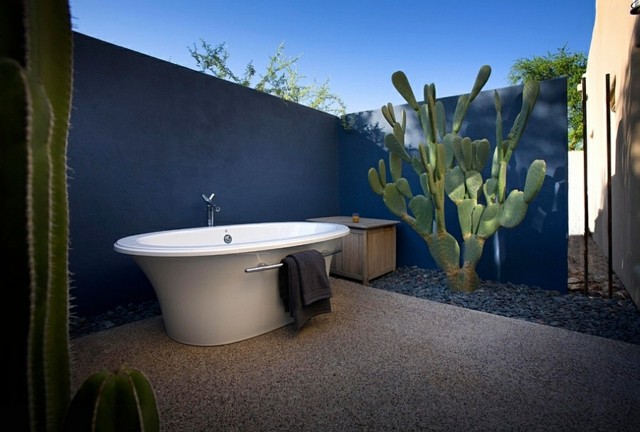 muebles baño bañera cactus estilo minimalista