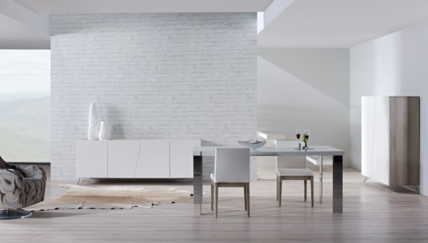 muebles comedor salón blanco moderno