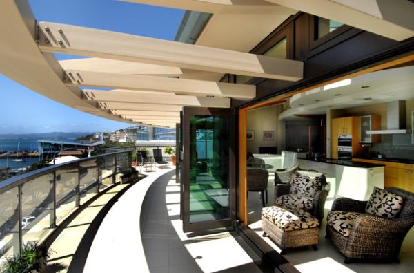 muebles pérgola madera terraza balcon