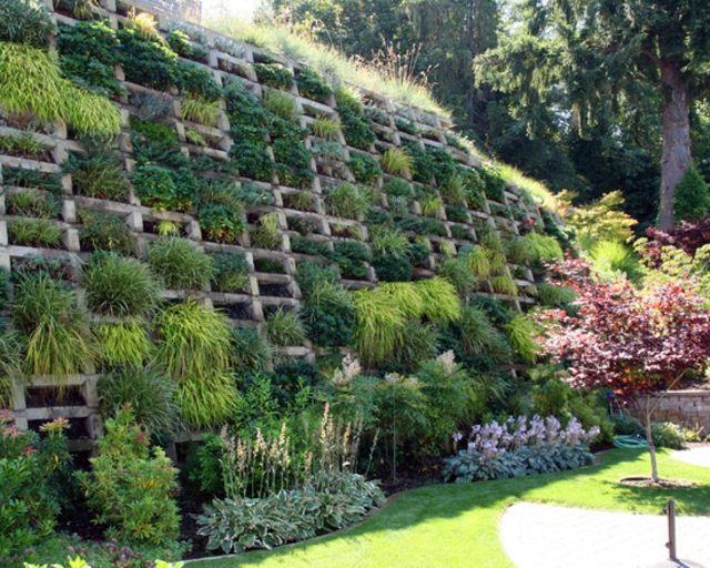 muro jardin concreto verde vertical 