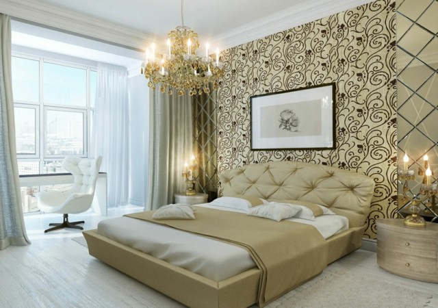 paredes cuarto bonito beige papel pintado