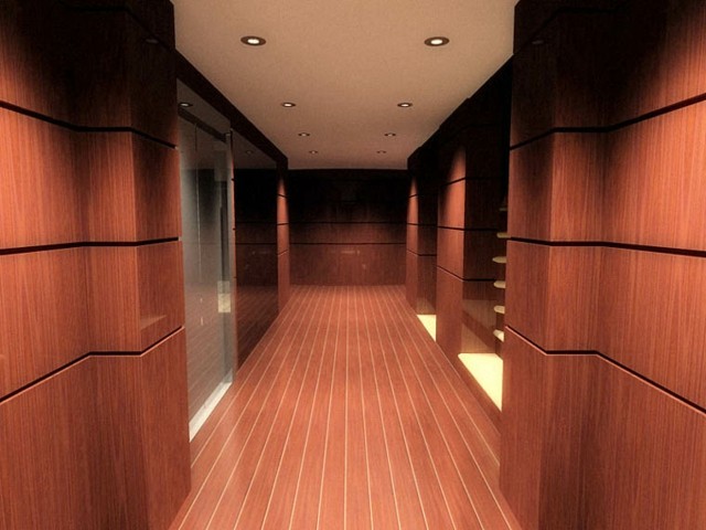 paredes madera pasillo parquet lujoso