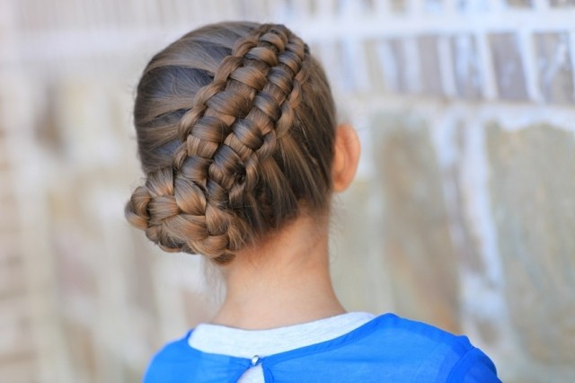 peinados para niñas trenza recogido anudado