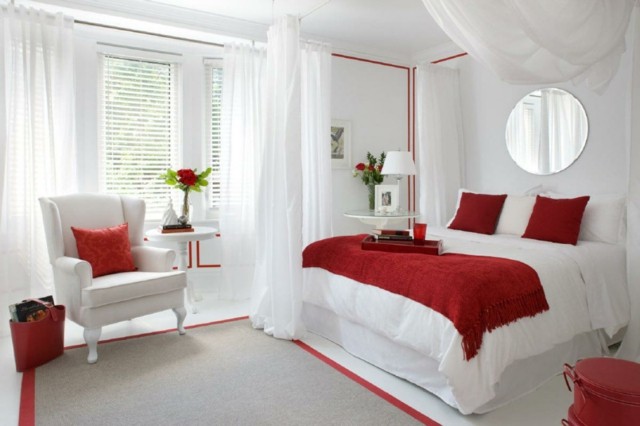 rojo para darle romanticismo a tu dormitorio romanticismo amplio luminoso rojo moderno bonito