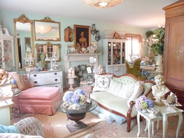 salón colores estilo shabby chic