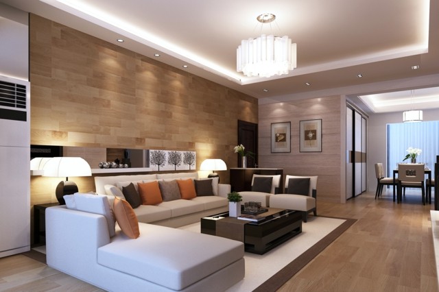 salon contemporaneo diseño muebles blancos cogines decorativos