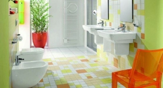 silla colores mueble plantas macetas