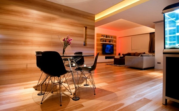 suelos laminados madera pared salón