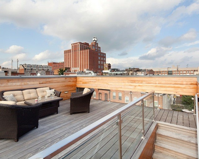 terraza decoración muebles cojines sofa