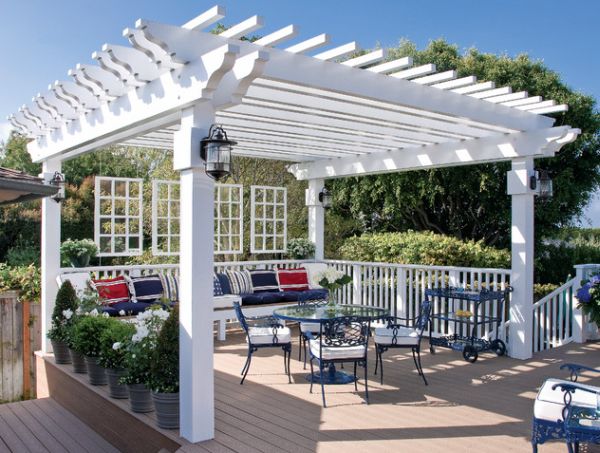terraza muebles sillas metal madera plataforma