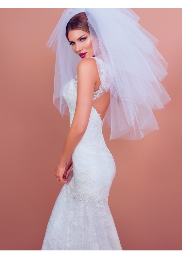 vestido de novia diseño estilo lazo delicado Sabrina moderno