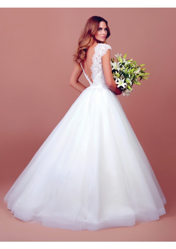 vestido de novia princesa tafta tul precioso Stephanie increible 