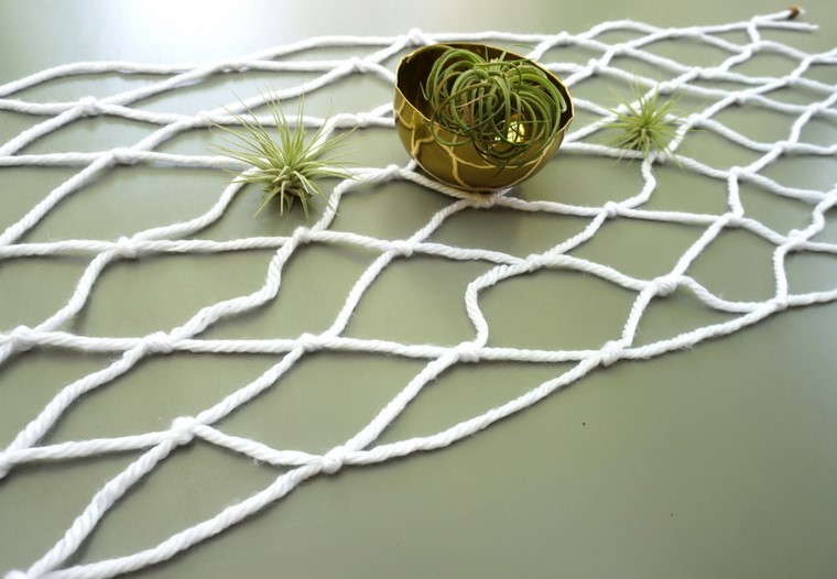macrame plantas decoración cuenco