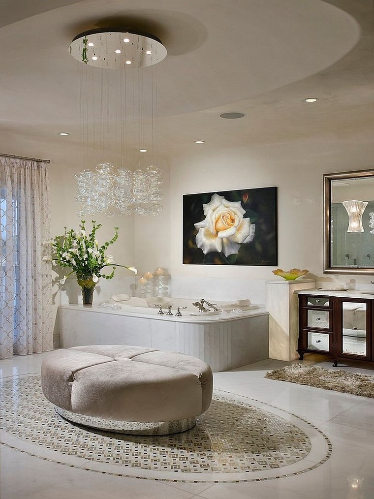 accesorios baño estilo conteporaneo lampara preciosa ideas