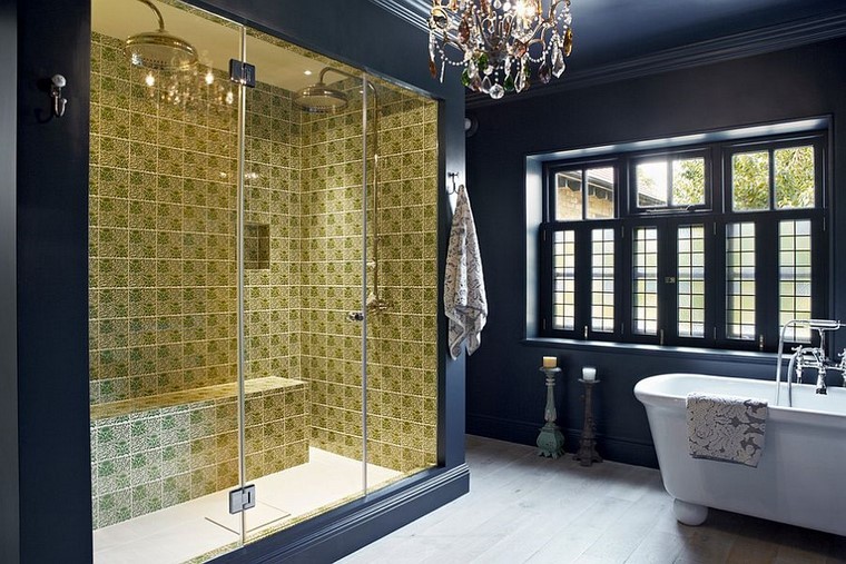 accesorios bano mampara ducha cristal transparente moderna 
