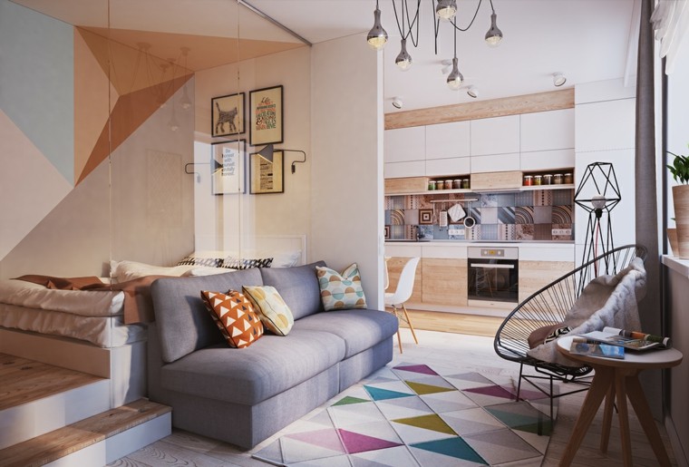 apartamentos pequenos dormitorio crital diseno tranparente