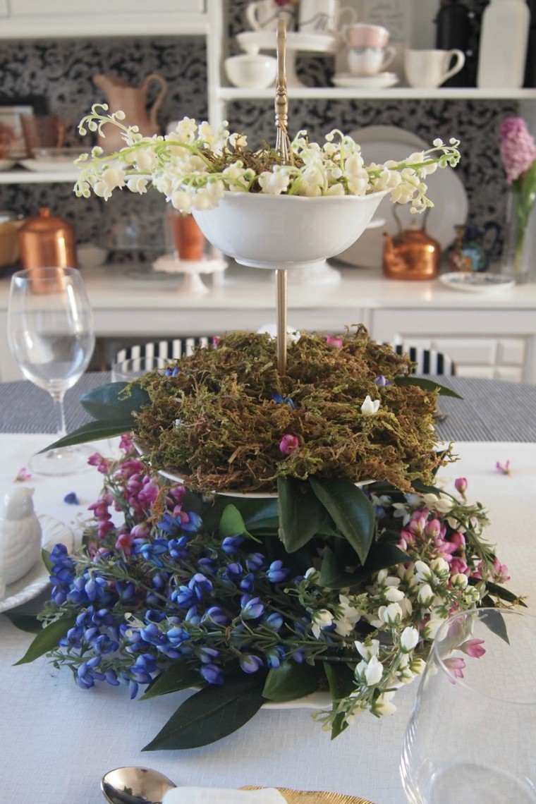 arreglos florales mesa diy copas flores