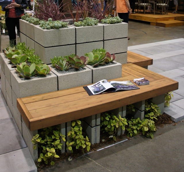 banca plantas jardinera revista jardin bloques