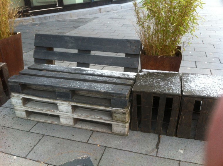 banca plantas madera pallet ideas 