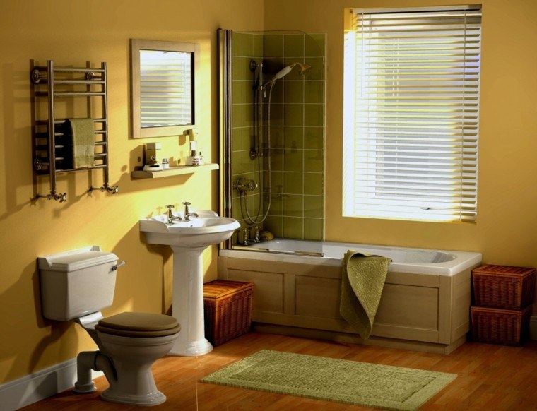 baño color amarillo muebles baratos