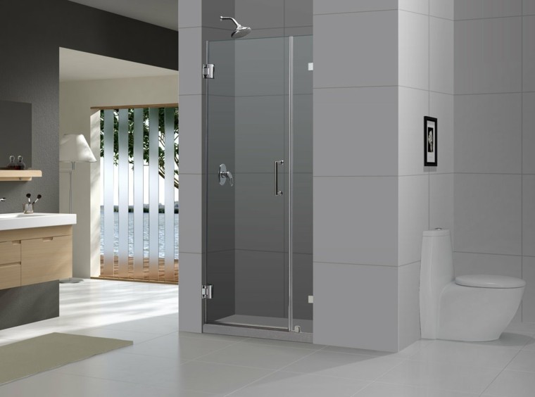 baño moderno estilo minimalista gris