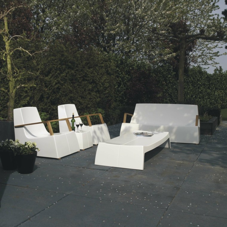 blancos modernos ideas jardin verano