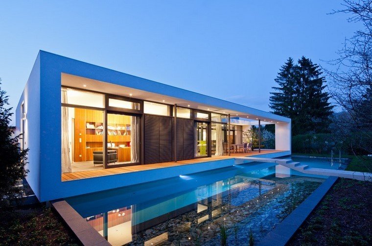 casa moderna estanque diseño lujo decoracion