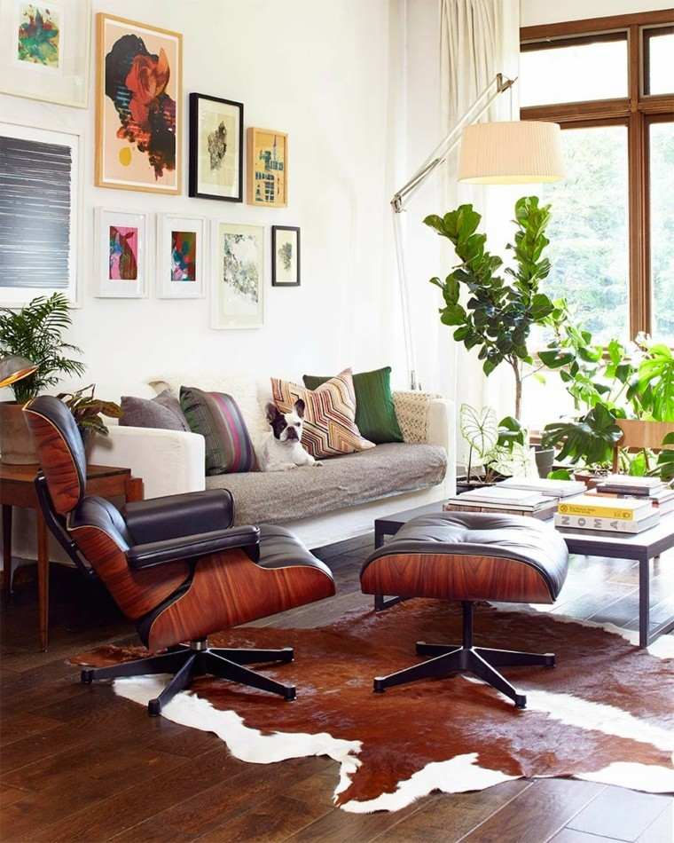 casa sofa diseño verde madera pieles