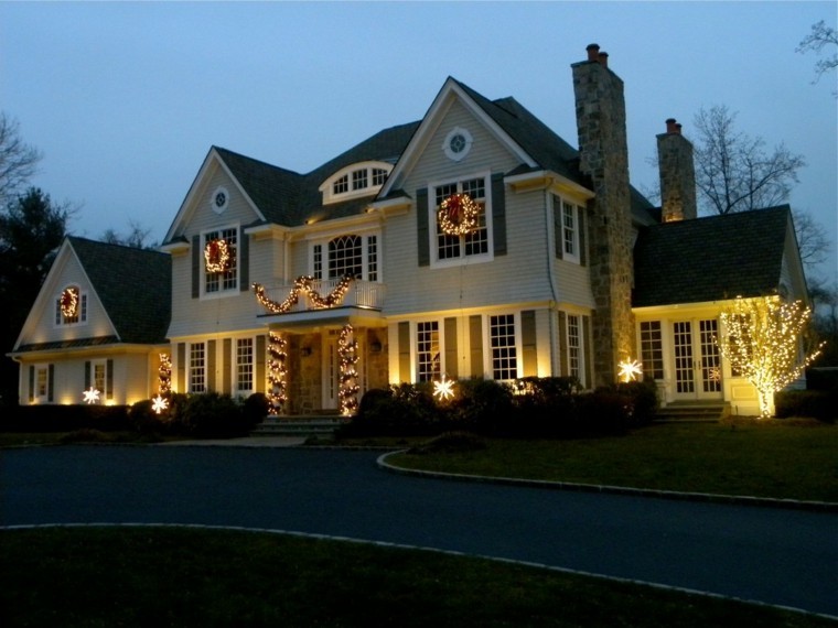 casas decoradas moderna festivas luces ideas