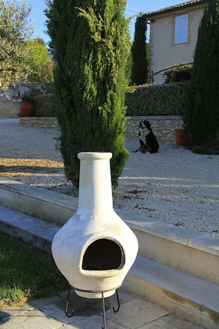 chimenea interesante ideas blanca zen jardin