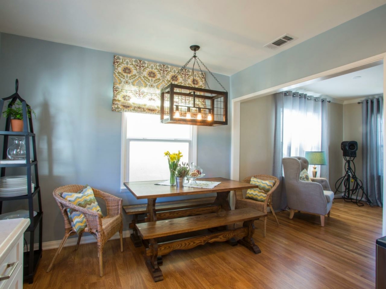 claro tono lampara diy madera cortinas