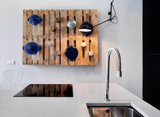 cocina palet lampara accesorios pale decoracion