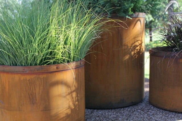 contenedores plantas hierbas metal decoracion