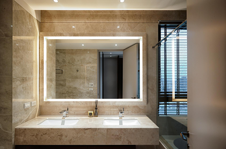 cuarto baño paredes marmol original moderno diseño 