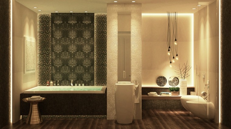 cuarto de baño de diseño bombillas taburete lavabo