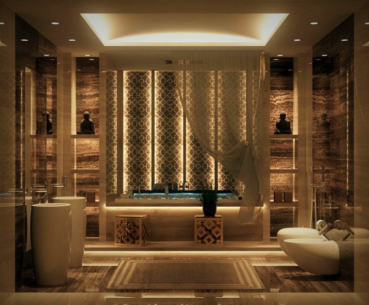 cuarto debaño de diseño macetas iconos lavabo