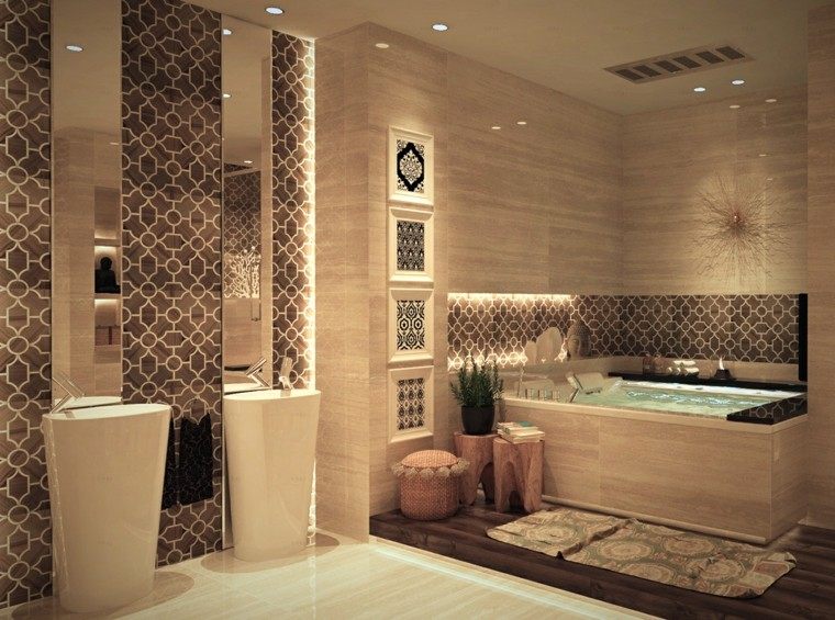 cuarto de baño de diseño toallas moderno lavabo