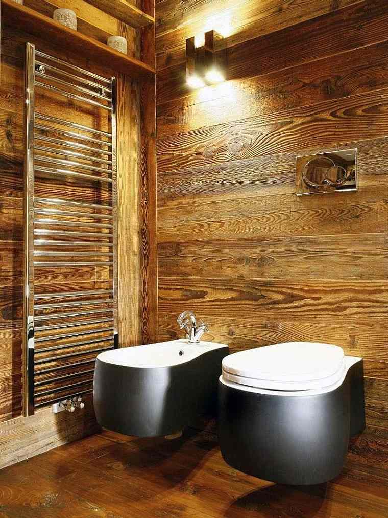 cuarto de baño madera listas led cubierta