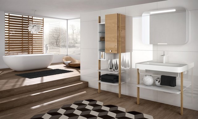 cuartos de baño natural figuras niveles