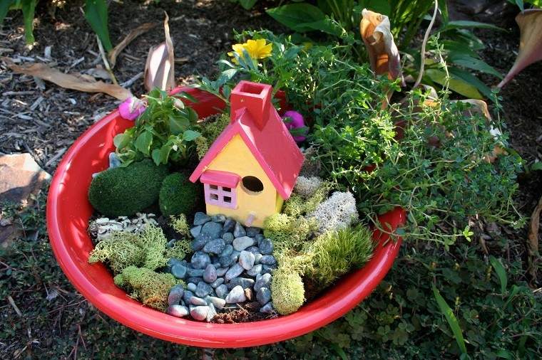 cubo adronado mini jardin casita