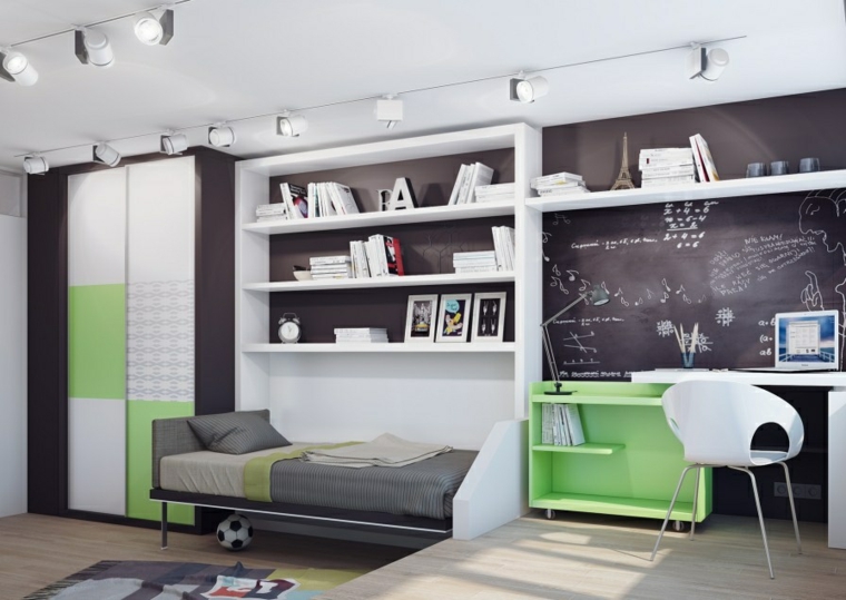 decoracion verde negro blanco